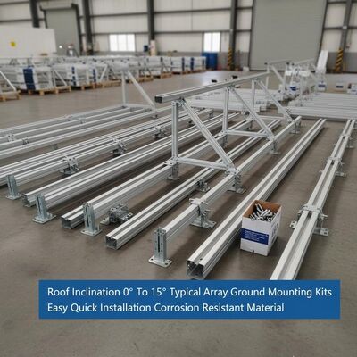 良い価格 屋根の傾斜 0°～15° 標準ソーラーアレイ地上設置キット 簡単・迅速設置 耐腐食性素材 オンライン