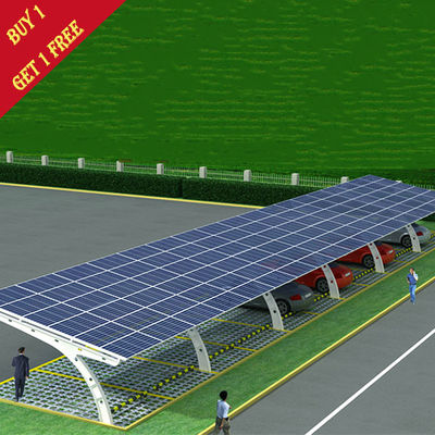 FramelessパネルPVを駐車する車港のための太陽系が太陽車の駐車の取付けをひいた60kw Carportは取除いた