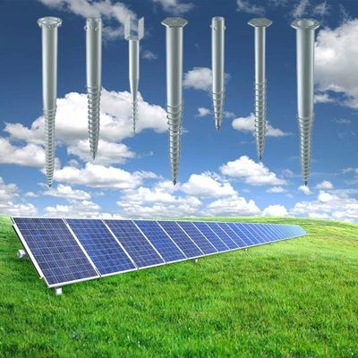 良い価格 500~2500長さMmの76*1600/2000/2500地面ねじはPVの取付金具の太陽電池パネルの土台システムを積む オンライン