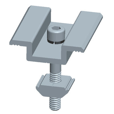 良い価格 Aluminum 6005-T5 & Sus 304 Anodized SurfaceThin Film Solar Panel Clamps For PV Mounting オンライン