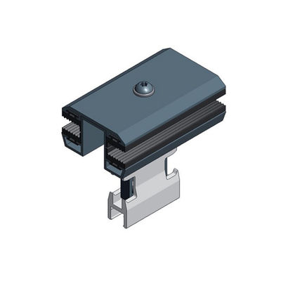 良い価格 35/40/45/50mm Aluminum 6063-T5 Metal Roof Solar Panel Clamps For Frameless PV Module Mounting Structures オンライン