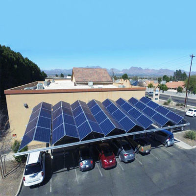 HDG Q345の現代Carportの太陽格納装置システム